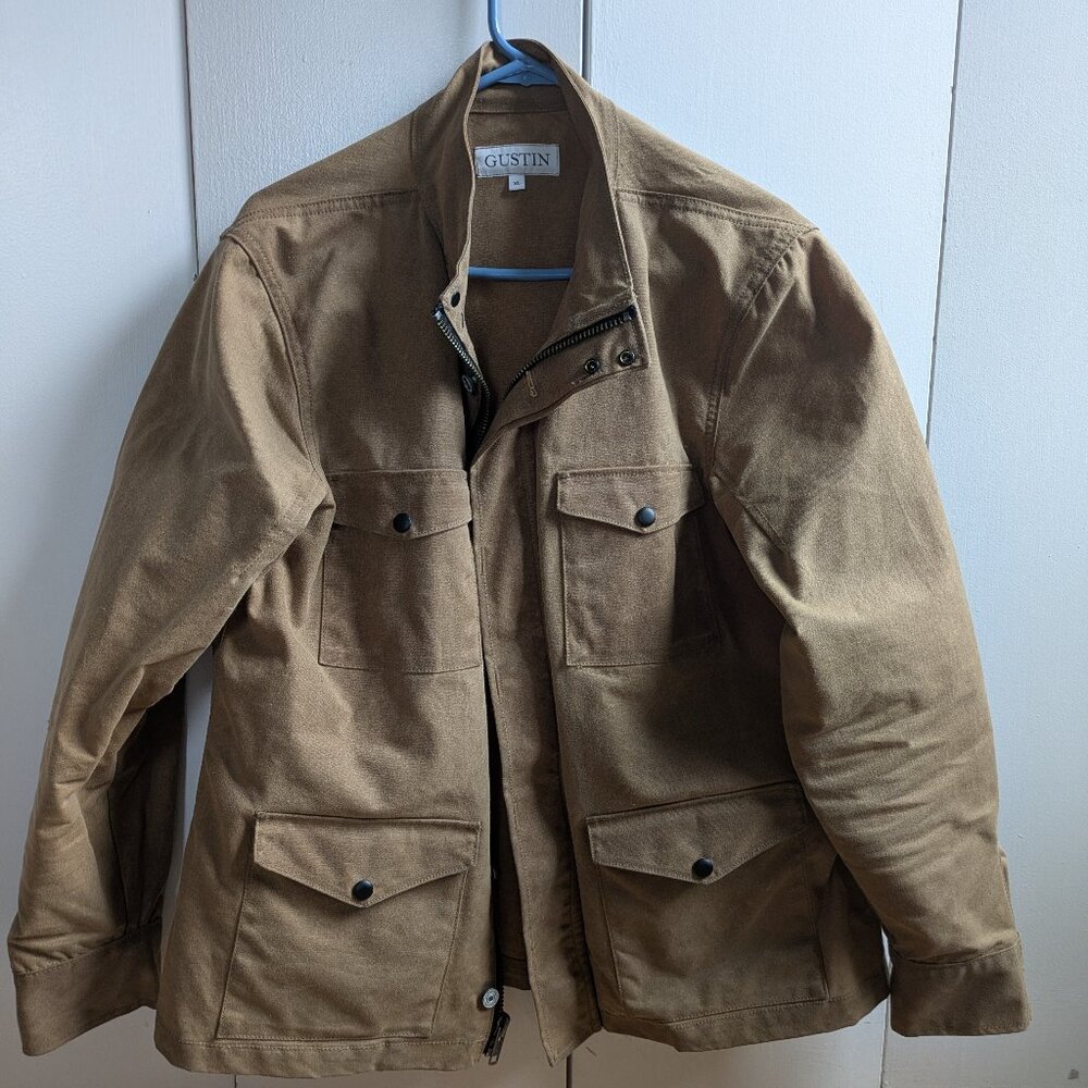 Gustin Field Jacket in Waxed Brown XL